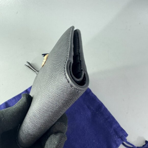 NWOT Tory Burch Robinson Bi-Fold Leather Wallet in Black - Picture 14 of 15